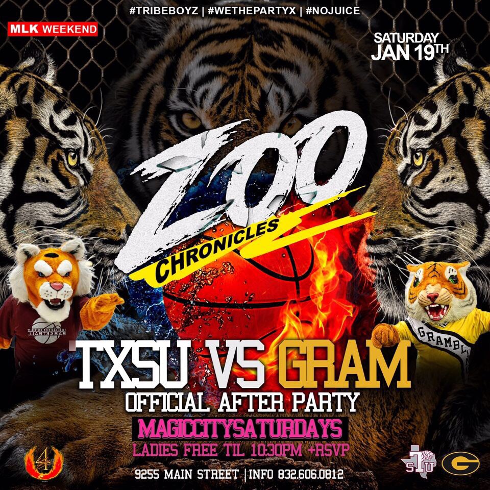 jmacccc23's tweet photo. THIS SATURDAY‼️ OFFICIAL TXSU VS GRAM AFTER PARTY📍#ZOOCHRONICLES AT #MagicCitySaturdays 🚨 Ladies Free Till 10:30pm+ RSVP LINK IN BIO🗣🗣

#Txsu22 #TXSU21 #Txsu #GRAM21 #GRAM22 #GRAM #Uh21 #Uh22 #Pvamu22 #Pvamu21 https://t.co/wADcmo6JUI