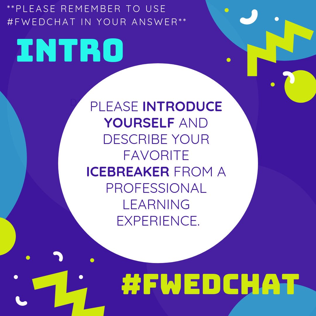 doctor_becky's tweet photo. Welcome to #FWEDCHAT #FWISD We are looking forward to talking about Professional learning with you! Let’s get started. @FWISDTech @FortWorthISD #FWTC https://t.co/cwlpODH6ES