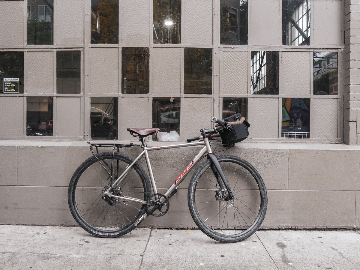 Veer_Cycle's tweet photo. This Rohloff Split Belt Pro Kit on a Sage Titanium Barlow has been seen crawling gravel hills in Oregon to zooming the streets of San Francisco. Where will a #splitbeltpro take you?
.
.
.
#baaw #comingsoon #sanfranbiking #cycle #bikewander #beltdrive #splitbeltdrive https://t.co/VsrKr0QrUS