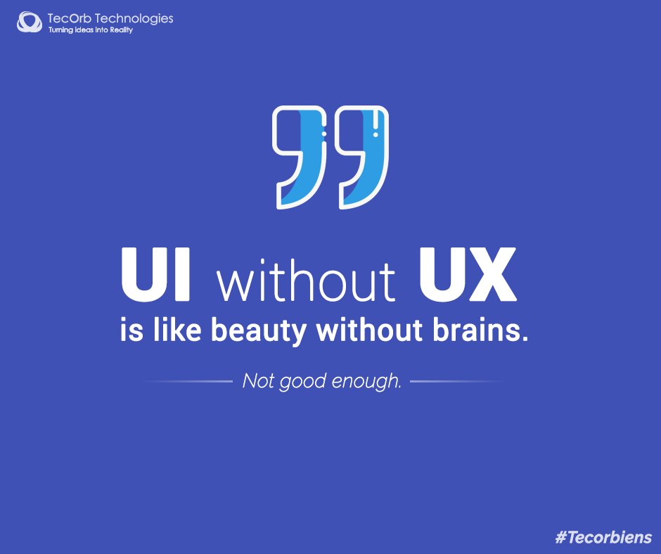 tecorbtech's tweet photo. UI without UX
is like beauty without brains.
https://t.co/xcQxfJ9qQY
https://t.co/yGe4PfpSv0
https://t.co/tEENnDofxN
https://t.co/noB7vHsQWI
#uxdesign #ux #ui #uidesign #webdesign #design #dribbble #appdesign #uiux #interface #tecorbdesign #Tecorb https://t.co/MVbBSNiKFb