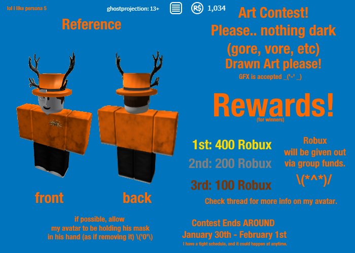 Msy On Twitter Art Contest Best Of Luck Open Image For Explanation Robloxcontest Roblox Robloxdev Robloxart Spread The Word With Retweets 1st 400 Robux 2nd 200 Robux 3rd 100 Robux Https T Co Kk1vkr0a24 - how to make cool avatar for 400 robux