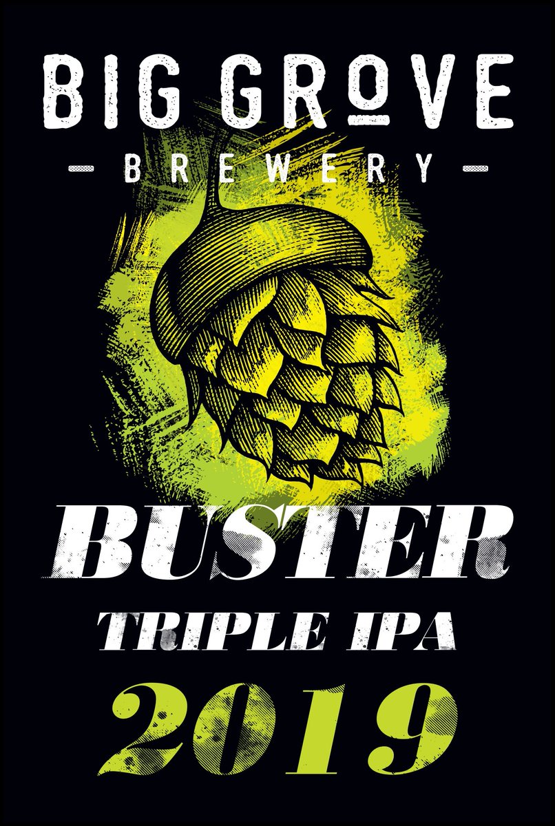 BigGroveChad's tweet photo. Next week @BigGroveBrewery #Buster is back! Limited bottles and draft. Freshest samples in the world at #BrrrFest next Sat. #thirstyhappens #IPAx3 https://t.co/pYC7Wdf1zE