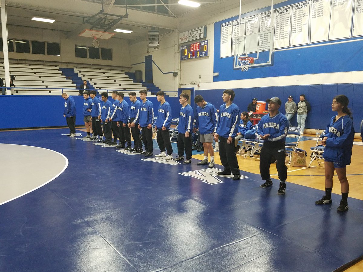 MHScoyoteAD's tweet photo. Coyote Wrestling in the Coyote DEN tonight vs Bullard!! #goingfor9 #newmat https://t.co/yrwPufMjMA