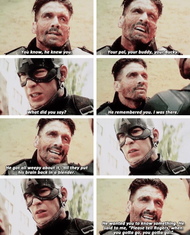  CW: Rumlow’s taunting of Steve was designed to bring attention to how Bucky is the #1 thing in Steve’s life & mind, even to his distraction; were it not for this, any antagonist could’ve been used as a conflict / Accords catalyst, but it SPECIFICALLY had to be Rumlow.