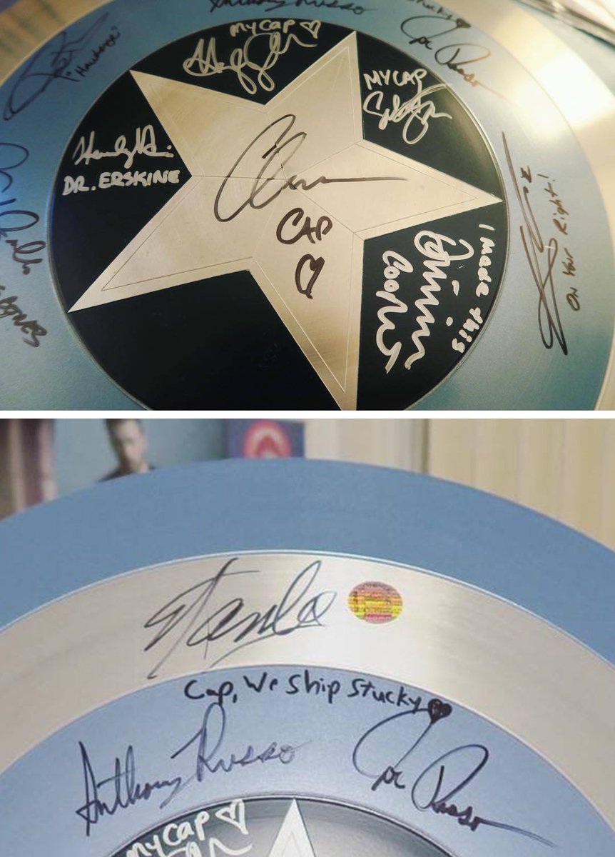 Lest you say "queerbaiting," the writers are clear about avoiding that. https://www.bustle.com/articles/159379-stucky-probably-wont-happen-in-captain-america-movies-but-the-writers-know-you-ship-themI also love this shield the Russos signed–& stories about their talks with fans. I'd LOVE to meet them. In all seriousness, their work is brilliant. http://unrequitedstar.tumblr.com/tagged/wizard-world-new-orleans