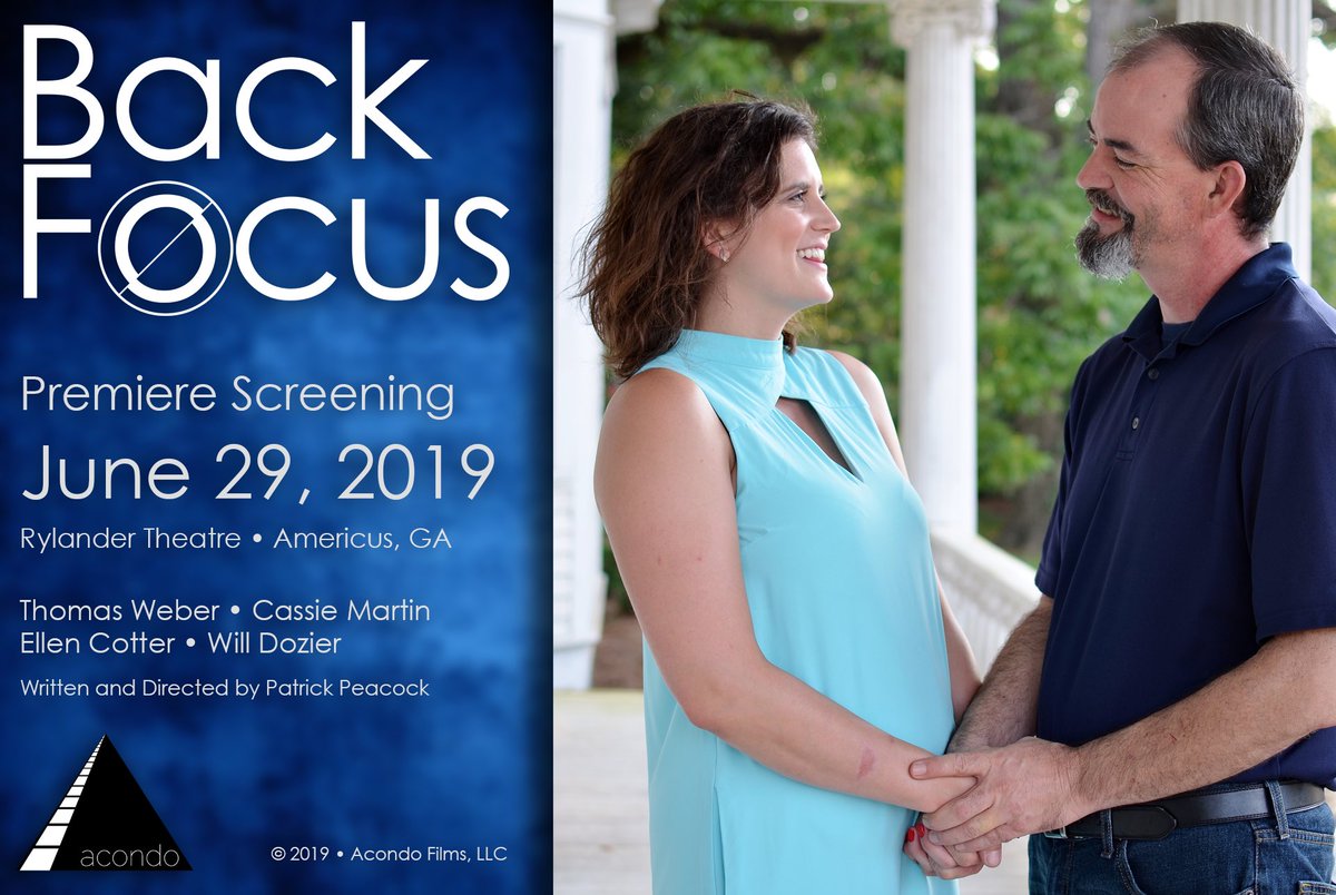 AcondoFilms's tweet photo. Back Focus premiere June 29 in Americus! #backfocusfilm #indiefilmmaking #microbudgetfilmmaking #romcom #myamericus https://t.co/nB6AQaTLde