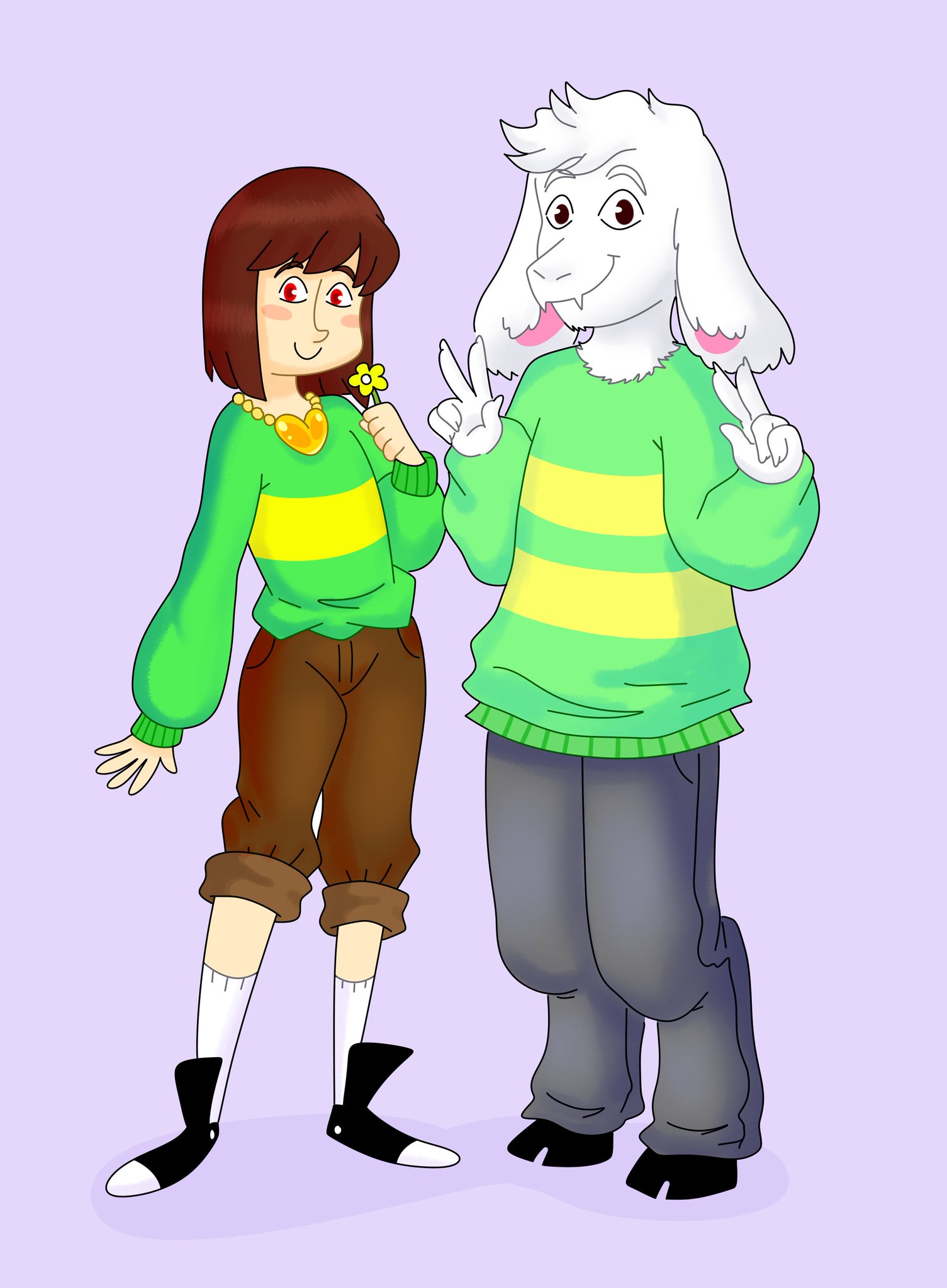 Blue Rainy Auf Twitter Undertale Chara Asriel Chasriel Charasriel Myart
