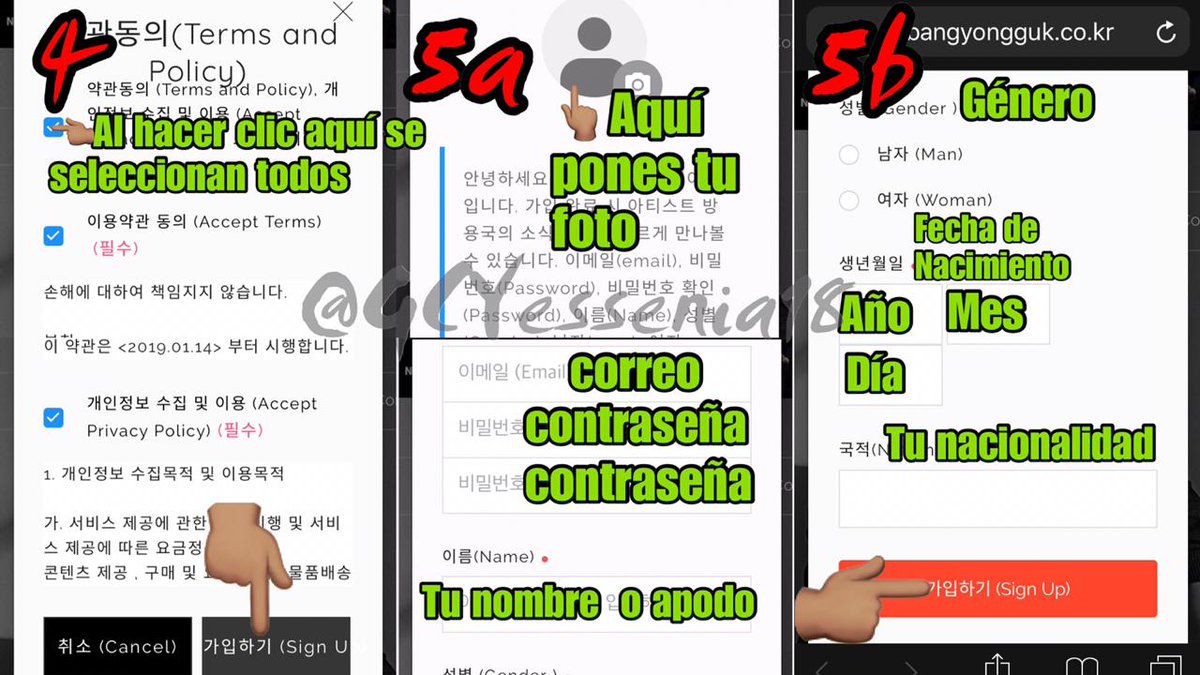 babyz_arg's tweet photo. [TUTORIAL SITIO WEB DE BANG]
Como crear tu cuenta en el sitio web oficial de Bang YongGuk

🌚https://t.co/JNqZQ2UURF

Créditos: en la imagen
*TOMAR Y DAR CRÉDITOS* https://t.co/iYhUVXumms