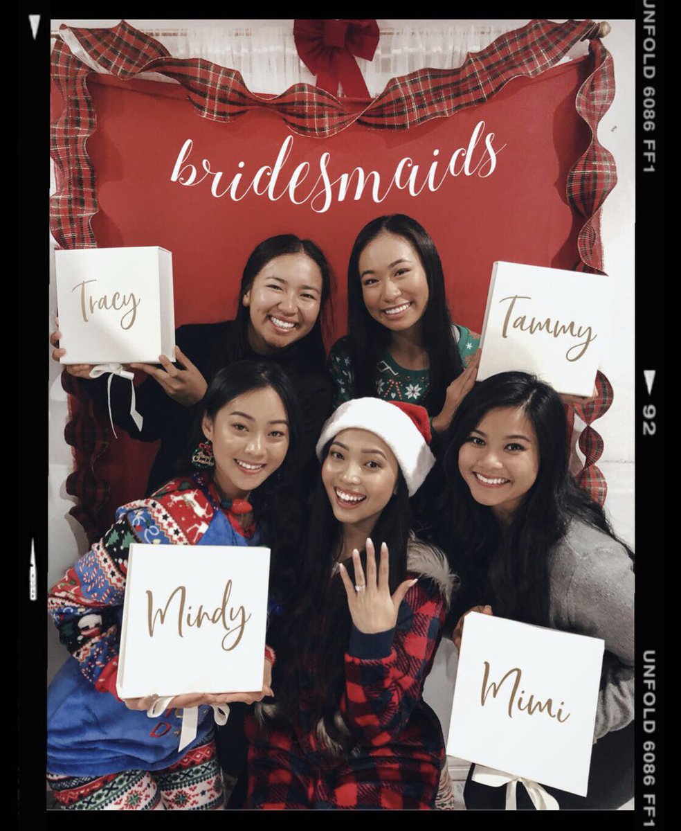 annievtrann's tweet photo. Proposed to all my bridesmaids!!! 💍👯‍♀️👯‍♀️ I had to add in @Jaclynhill @MorpheBrushes the Vault collection! Each of my girls got a palette that best represented them 😂🙌🏻 

Let the wedding planning begin! https://t.co/vtTyNQIW8Z