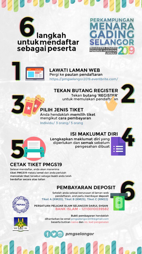 PEPIASOfficial's tweet photo. SHOUT OUT TO #SPM2018 #STAM2018 #STPM2018 LEAVERS
16 hari lagi #PMGS19
Jom sertai Perkampungan Menara Gading Selangor 2019!
Follow @pmgselangor for updates π€π»
Ajak kawan-kawan, daftar sekarang!
https://t.co/E7TmPDSZb7
#PEPIAS #GPHU https://t.co/ZhuvdeTUcV