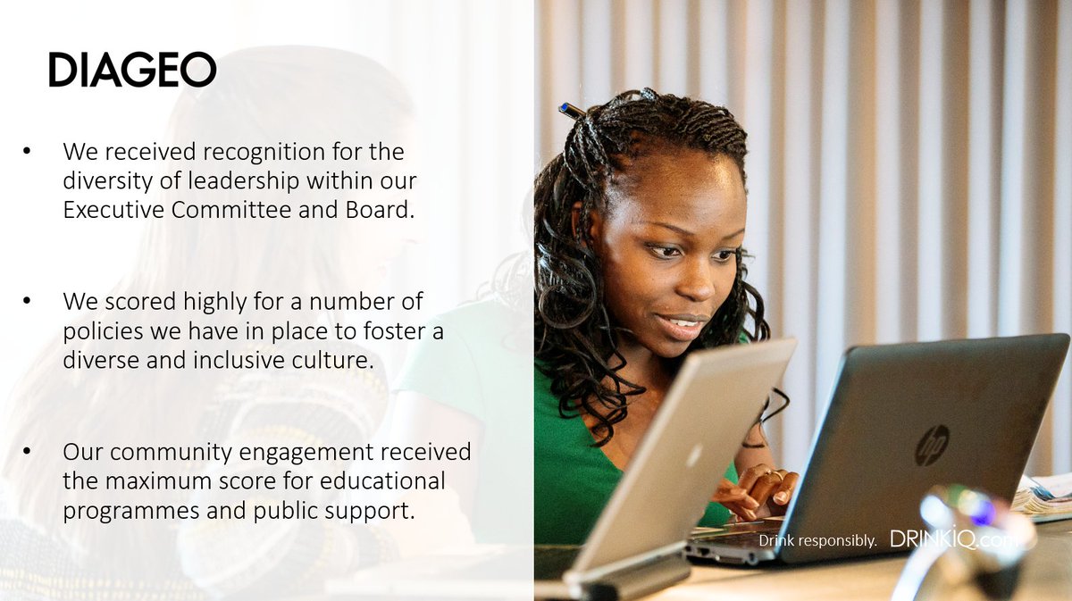 CGAutumnSpring's tweet photo. I'm proud that #Diageo is one of 230 companies recognised in the @Bloomberg 2019 Gender Equality Index for its commitment to transparent gender reporting &amp; continued drive towards gender equality in our business &amp; community. #BloombergGEI #BGEI #GenderEquality #WeAreDiageo https://t.co/KDvDa9YhNi