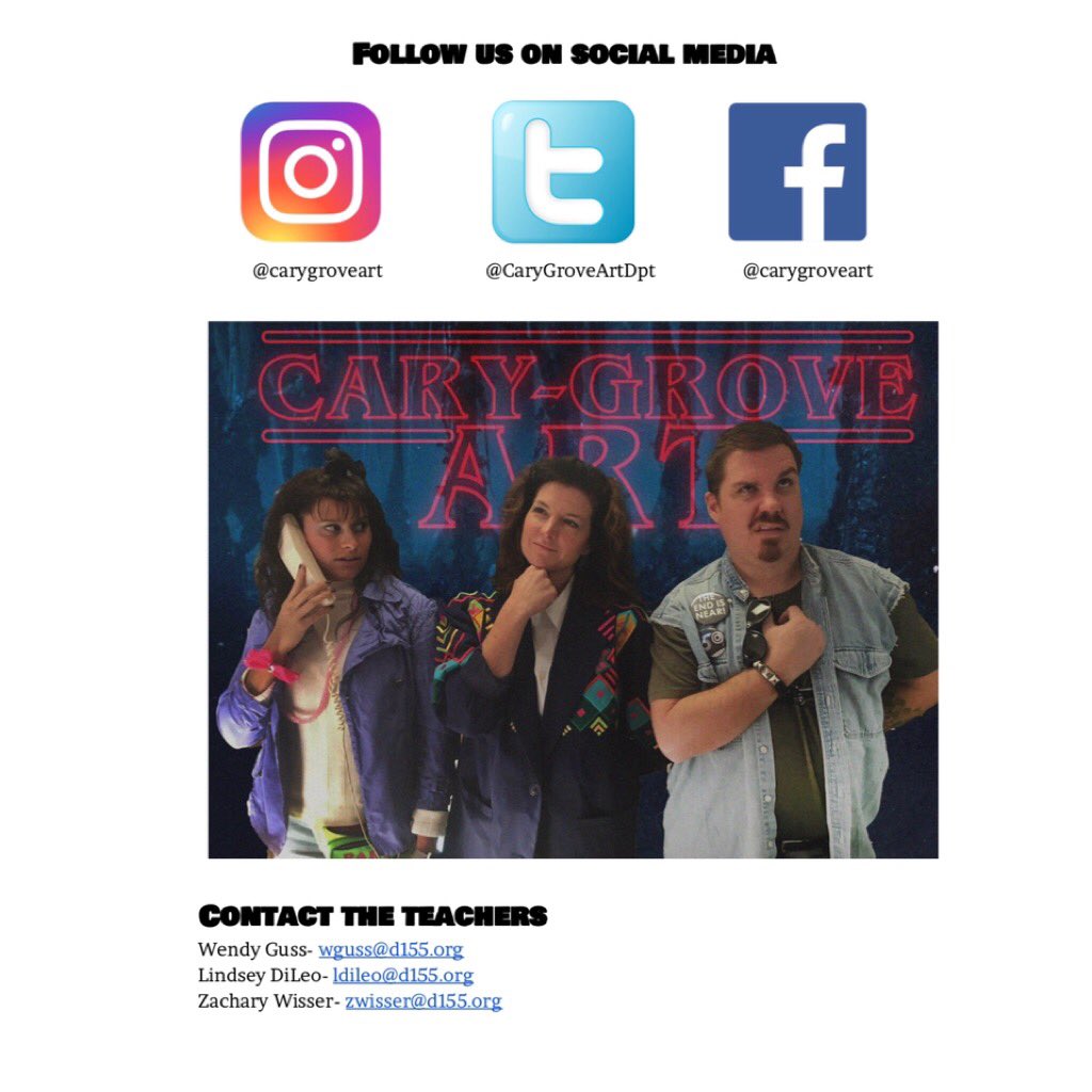 carygroveart's tweet photo. Thank you to all the future @CaryGroveHS Artists and parents who stopped to talk with us tonite at 8th Grade Night. Let us know if you have any questions- we are here to help! #carygroveart #takeart #thepasswordis https://t.co/5JEtilmagm