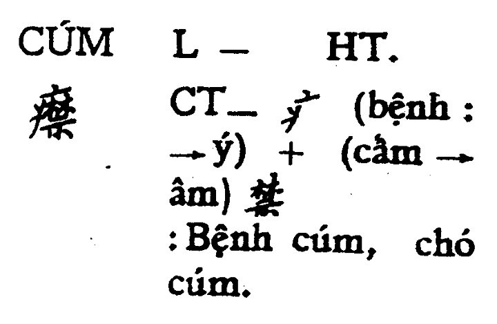 拾萬字鏡 インフルエンザが猖獗期 しょうけつき 猛威を振るう時期 を迎えて いるが ベトナムではcumがインフルエンザを指す語 同時に漢字もあり 疒 やまいだれ に禁 と書く これは決して出禁の禁の意味でそう書くのではなくcumの発音が 禁 と似