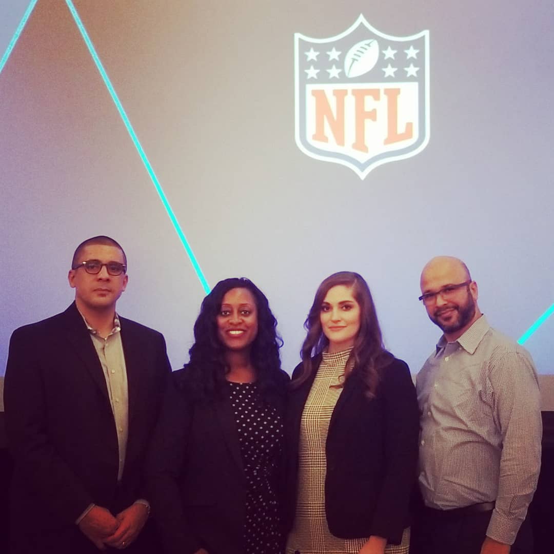 AbbeySEvans's tweet photo. Just me and some of the folks who are planning to keep you safe during #ATLSB53 🏈 https://t.co/YQXIOAChgN