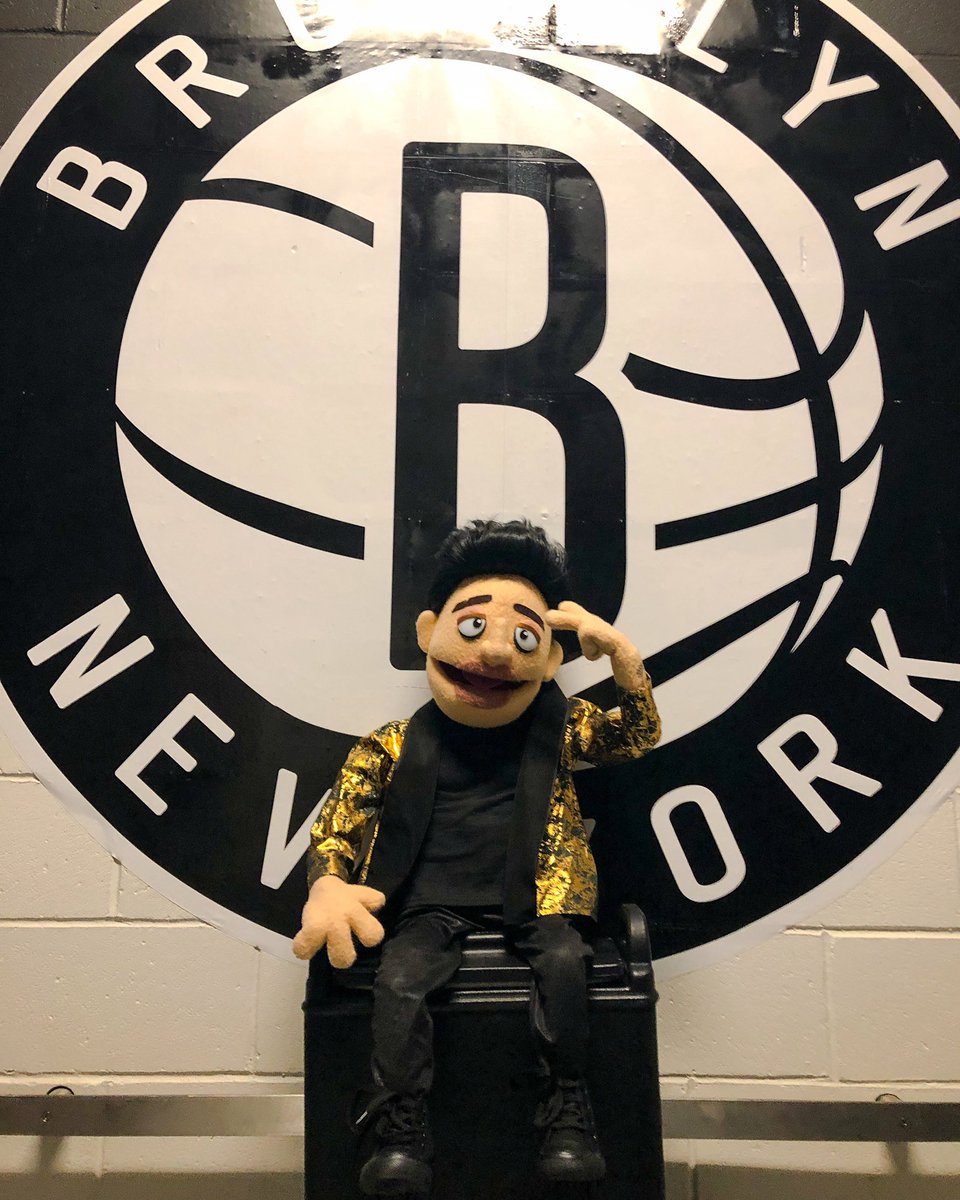 While the <a href="/BrooklynNets/">Brooklyn Nets</a> are in Houston...

We’re holding down the fort here in Brooklyn celebrating the big win with  #Beebo! (Yes, he asked us to take this photo) ⚫️⚪️

#WeGoHard #PrayForTheWickedTour
