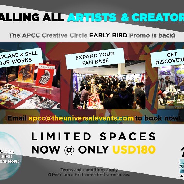 APCC's Creative Circle is now open for booking! Don't miss out on this early bird promotional deal! #AsiaPOPComicon #APCCPH2019