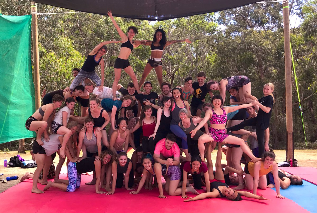 ezralebank's tweet photo. On the way to #adlfringe - Quick stop at APAC to teach some acrobats! โBack Leftโ opens Feb 16 at Live From Tandanya! Have you ever had coffee in the shower? #walkbackwards https://t.co/MakPeeDodD