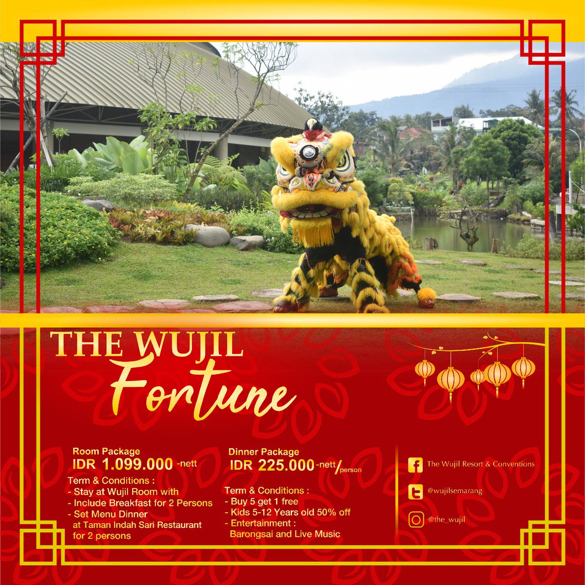wujilsemarang's tweet photo. Hola Wujilers !

We're ready to welcoming the year of the pig.
"The Wujil Fortune" promo @the_wujil
Book now, click link https://t.co/VbzTkt5pqx  !!
.
For further information: (024) 76510707 or wa 08112760660
.
#thewujilfortune #chinesenewyearpromo
#thewujilresortandconventions https://t.co/9QsCpUJwBh