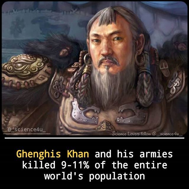 Science4u3's tweet image. #science4u #facts #fact #facts💯 #factz #world #worldwide #population #killing #machine #humanity #human #king #ruler #cruel #army #didyouknow #unbelievable #likeforfollow #like4like
