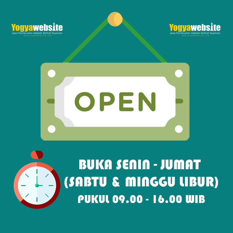 yogyawebsite's tweet photo. Yogyawebsite buka setiap hari Senin s/d Jumat, Jam 09.00 s/d 16.00 WIB
(hari Sabtu, Minggu &amp; tanggal merah libur)
#jasaweb #jasapembuatanweb #web #webdeveloper #webdesign #webdev #webdevelopment https://t.co/AK8HqJtnvb