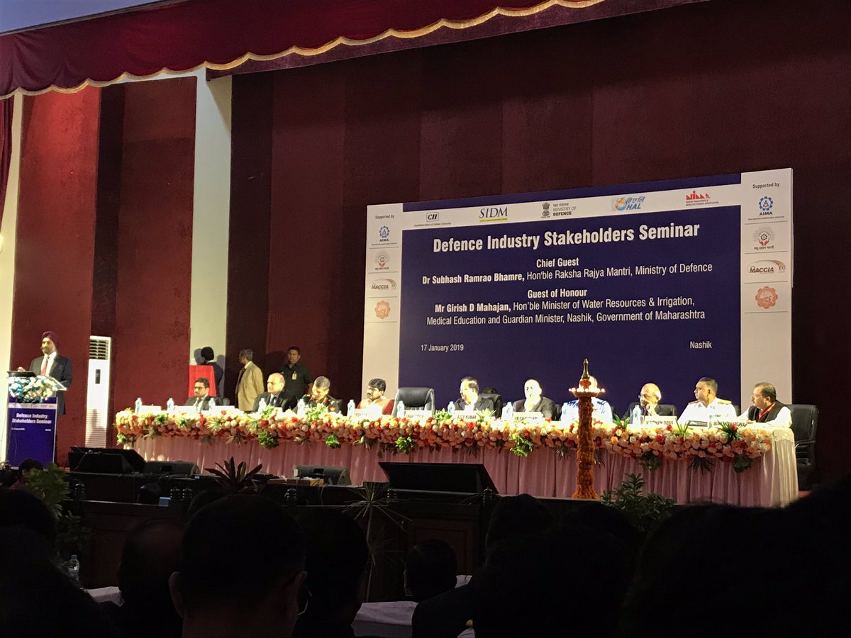 Proud to be a part of the Defence Industry Stakeholders Seminar organised by @DefenceMinIndia & SIDM! @HAL_India #defencemanufacturing another @makeinindia initiative