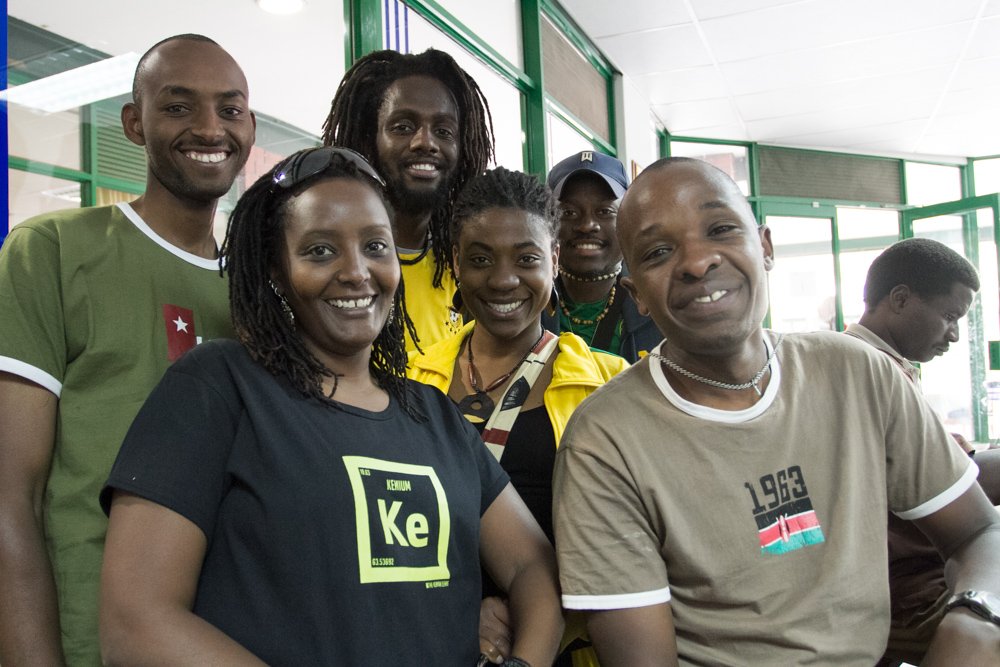 When driving through Lusaka, we bumped into Jamaicans who were also headed to South Africa for the World Cup. We got them to autograph Silvester's bonnet. It's something we asked people we enjoyed meeting along the way to do.