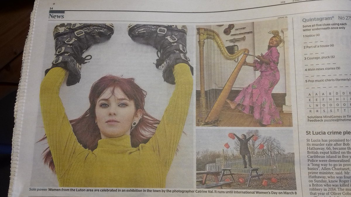 Catrine Val’s exhibition, The Changing Room, is featured in today’s <a href="/thetimes/">The Times and The Sunday Times</a>  Don’t miss this amazing exhibition with insightful, new photographic &amp; video portraits of women living in the #Luton area, leading up to &amp; celebrating #InternationalWomensDay: bit.ly/2Dg7Yjo