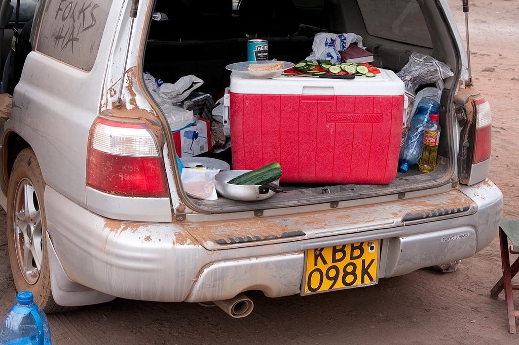 On the second day, we drove to Tsavo via Shetani Lava Flow and camped in an open campsite where the crack of dawn revealed lion paw prints not far from our tents.Such fun!