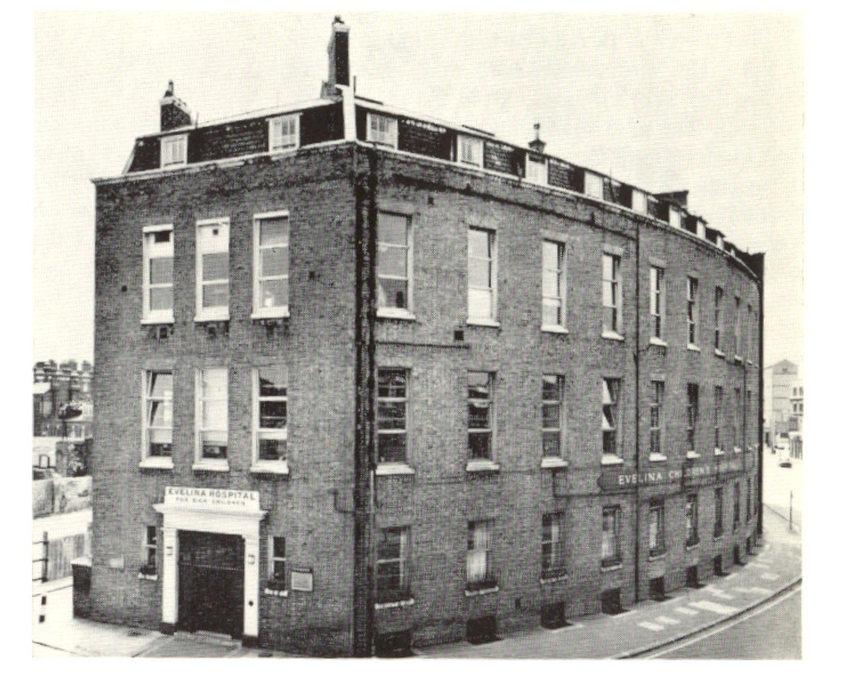 Black and white photo of the original Evelina London Children's Hospital