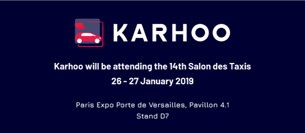 Join <a href="/karhoo/">Karly Hood</a> at the Salon Des Taxi - Stand D7 between 26th and 27th January!
<a href="/SalonDesTaxis/">SalonDesTaxis</a> #Paris #smartmobility #ComeandmeetKarhoo