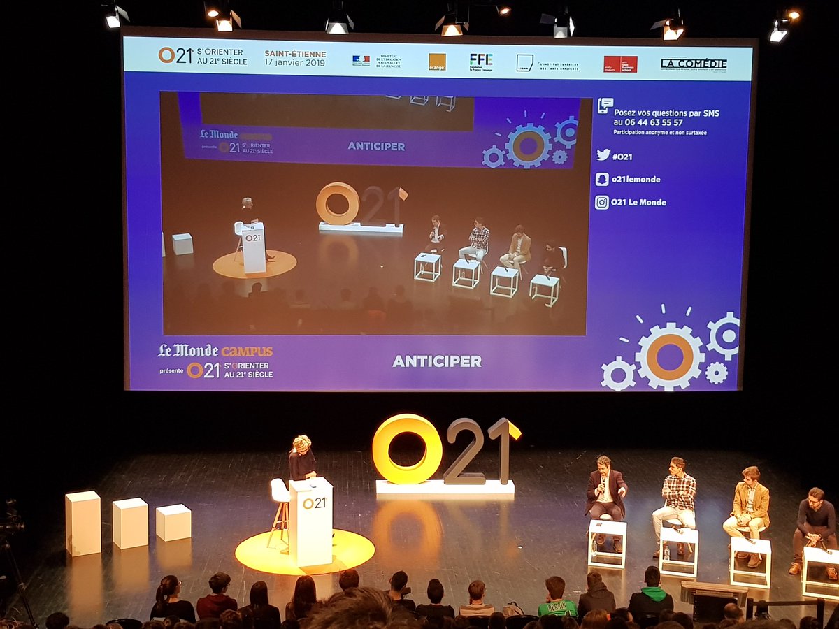 O21 : s'orienter au 21e siècle  @Comedie2Sainte. <a href="/EcoleLISAA/">LISAA</a>
Partenaire officiel de <a href="/lemonde_campus/">Le Monde Campus</a>. #LISAA #O21 #LeMonde #orientation #formation #conferences <a href="/saint_etienne_/">Ville Saint-Étienne</a> @bleustetienne