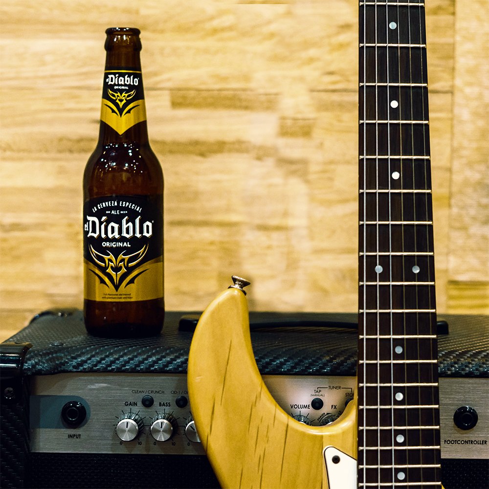 We're back!! Guess what, we have exclusive electric guitar giveaway. Get your chance to win one at bit.ly/GuitarGiveaways #BeOriginal #ElDiabloBeer