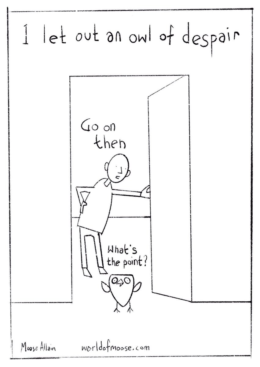 MooseAllain's tweet image. Owl of despair