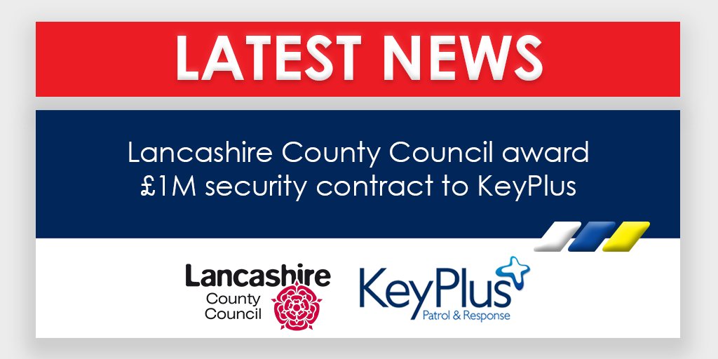 KeyPlus's tweet photo. Fantastic news! We've been awarded a £1M security contract with @LancashireCC and we can't wait to get started on it...
#KeyPlus #SecurityServices #LancashireCountyCouncil #Award #BrilliantBurnley #Lancashire #Preston #LivingWage https://t.co/7oukOhpvwp