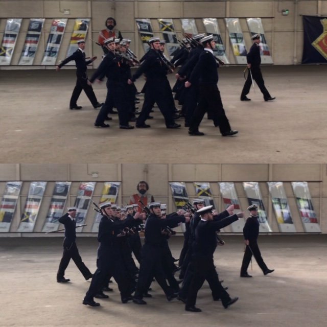 HMS_Raleigh's tweet photo. #CORNWELL25s
More Ganges points were up for grabs and the honour of Lead Guard on their Pass-out. Really close completion between both classes, but the winners of the Howe Trophy and Lead Guard was Port Class. #C2DRIL #marching https://t.co/lsHBxt4C0o