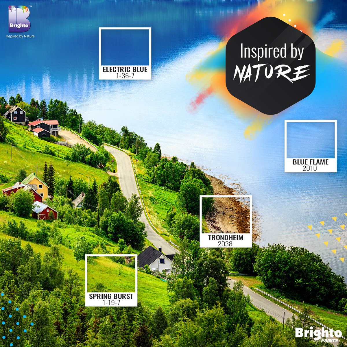 BrightoPaintsPK's tweet image. Nature is our inspiration! Are you ready to explore the color palettes of nature with BRIGHTO? This is to fascinate your eyes with wonderful palettes. Check this!
#BrightoPaints #InspiredbyNature #ColorSelection #BrightoAllColor