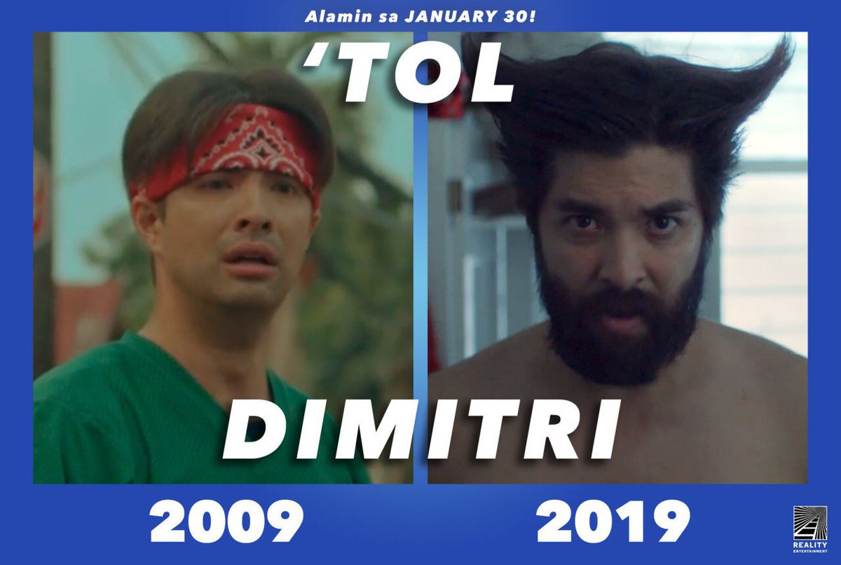 RealityEntPH's tweet image. Sindami ng balbas na tumubo sa mukha ni Dimitri ang paglaki ng pagibig nya kay Elena.

Abangan ang kanilang muling pagkikita! 

‘TOL, sa January 30 na sa mga sinehan!

#nakikiusolang #howharddidaginghityouchallenge 
#TOL #TOLmovie #jorossgamboa #movies #comedy