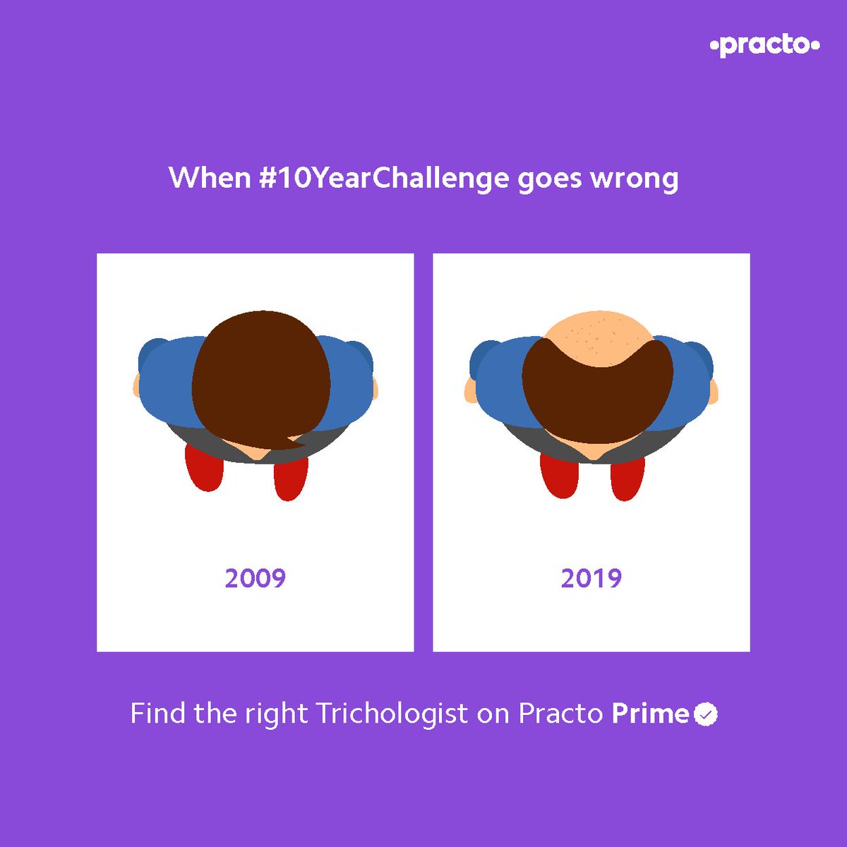 Practo's tweet photo. Still scratching your head about the good old days? Find the right doctor on https://t.co/OeWmvh6nbp
#10YearChallenge #10YearsAgoChallenge #PractoPrime https://t.co/sBLS38L5mc