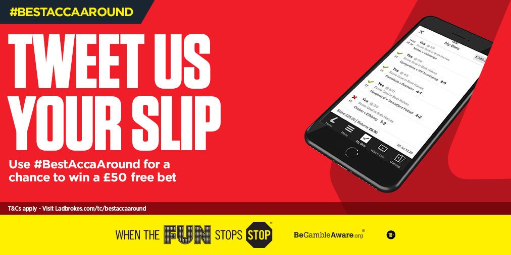 💰 Got your weekend accas on?
📲 Tweet us a pic of your bet-slip using #BestAccaAround and you could win a £50 FREE BET!
