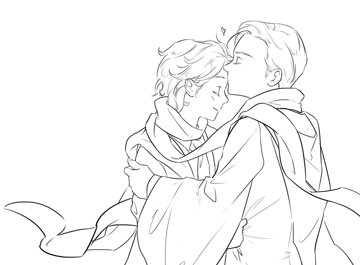 Harry Potter AU
two little boys in Gryffindor  #cherik