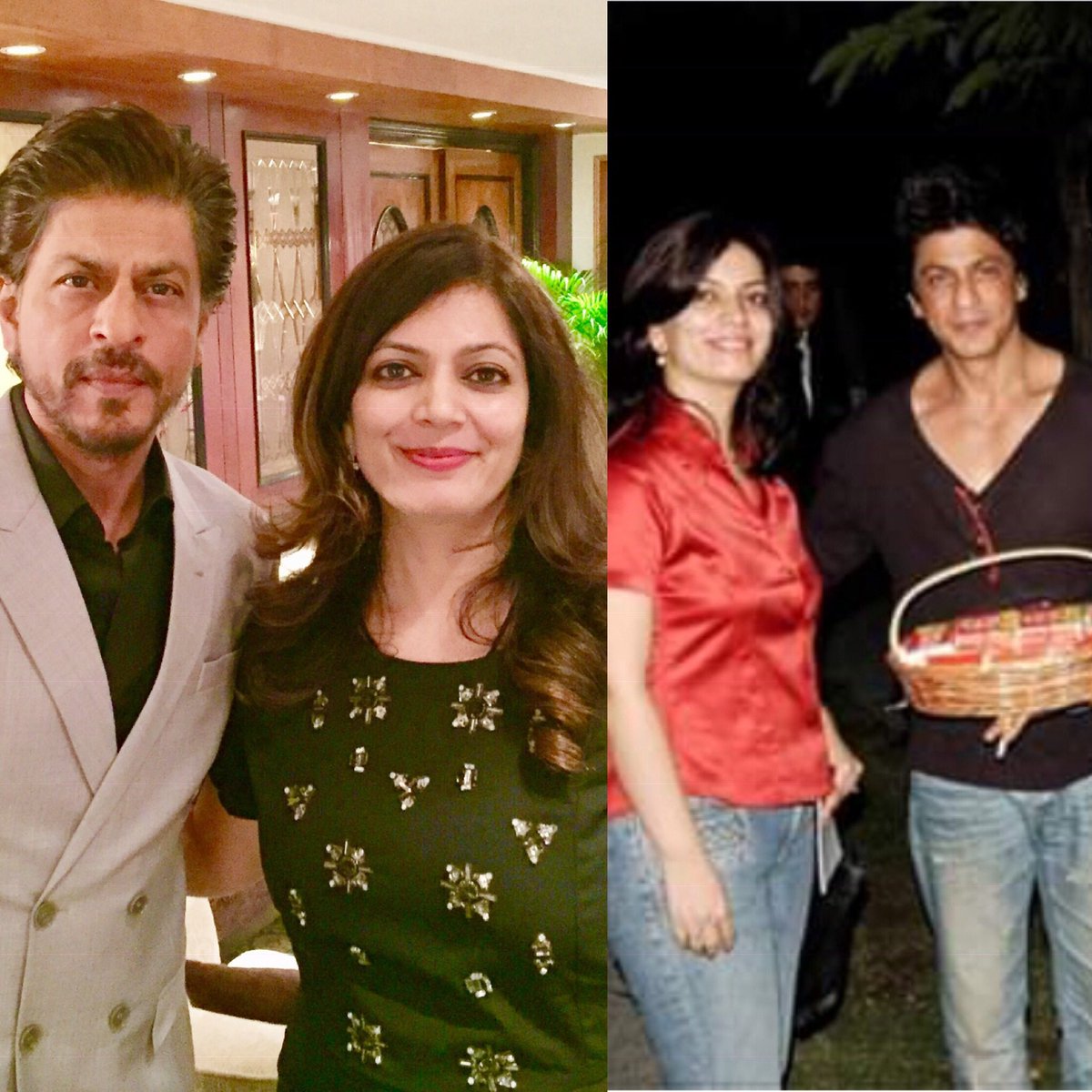 Eight years apart- easily the wittiest charmer and the  Badshah Of Bollywood still. #Bollywood #10yearchallenge