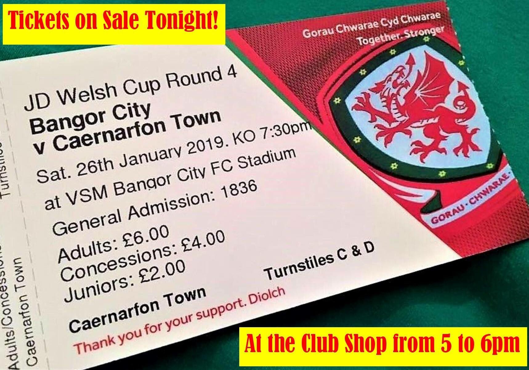 Caernarfon Town FC on Twitter "Ticedi ar gael yn yr Oval eto heno 💛💚 https//t.co/RPESxS8qWc