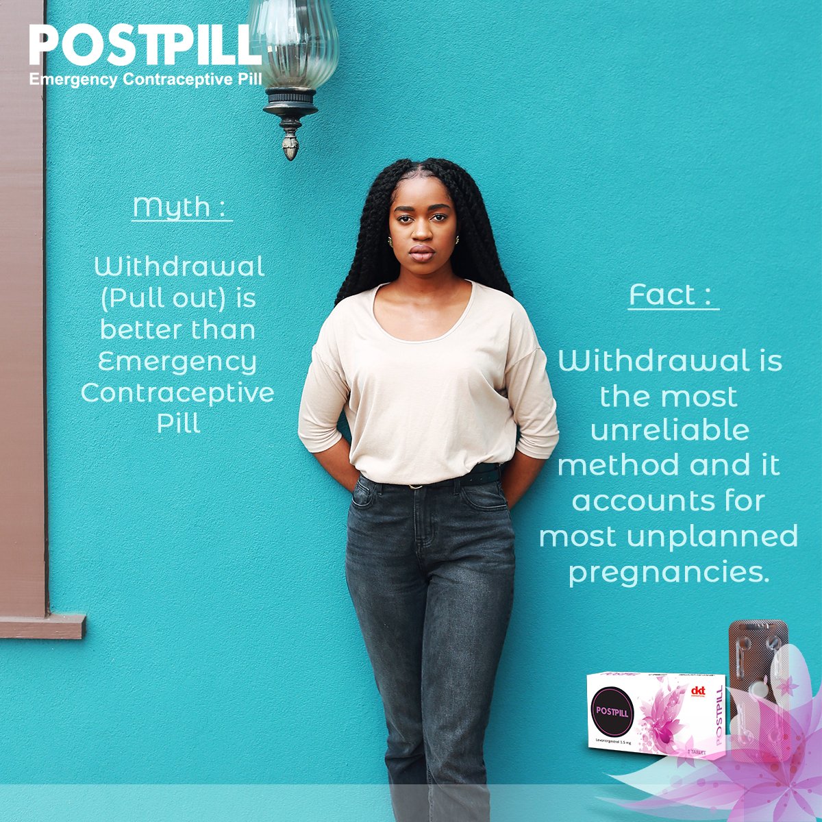#Withdrawal (pull-out) is the most unreliable method and it accounts for most #unwantedpregnancies. Don't be a #doubtingthomas when it comes to #Postpill