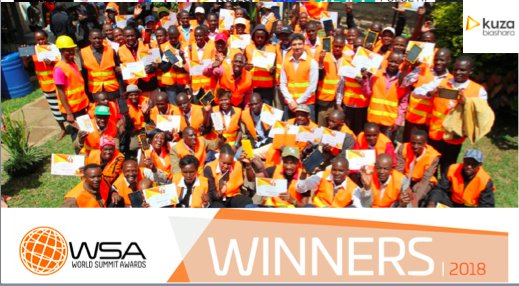 Congratulations <a href="/Kuza_Biashara/">Kuza One</a> <a href="/SBharatam/">Sriram Bharatam</a> on being chosen World Summit Award Winner 2018!! 🎉 The best of the best in digital innovation making a real impact on society! 1 among six African startups to be chosen. #WSA #BCorp #Businessasaforceforgood

worldsummitawards.org/2018/11/18/rev… …