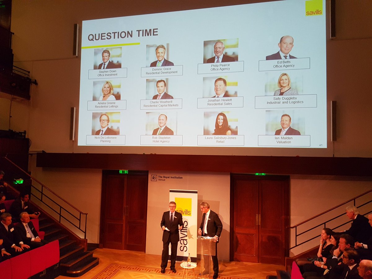 Thanks to <a href="/Savills/">Savills</a> and all their specialists for an outstanding presentation on the London and UK #realestate market. Well researched, balanced, insightful.