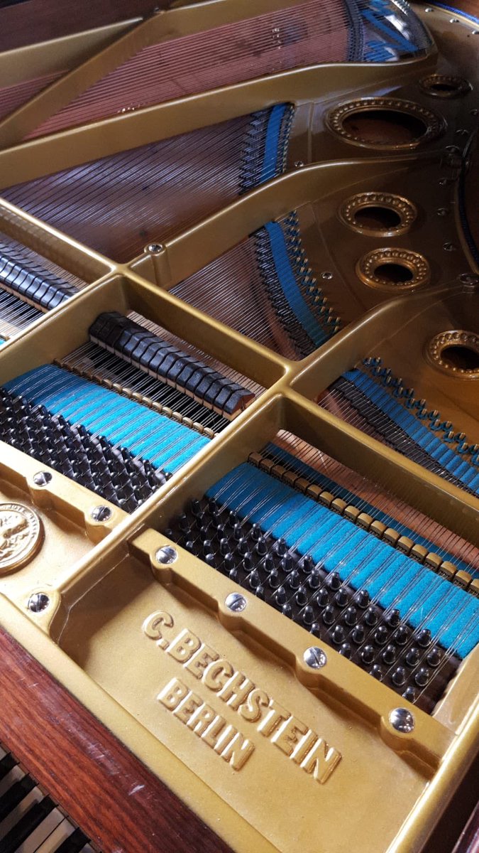 piano_workshop's tweet image. Always lovely getting to revisit one of our projects.  This Bechstein was with us a couple of years ago and the new strings have bedded in beautifully #restoration #restring #passionforperfection #thepianoworkshop #northyorkshire #bechstein