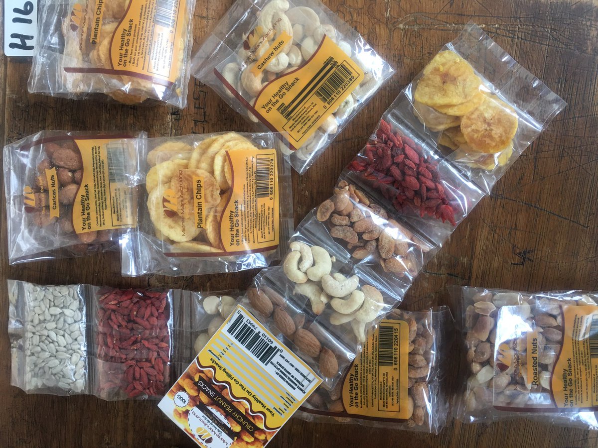 na_sibanibani's tweet photo. .@eKasiLabs Mamelodi starting the year on a high note. Business Model Canvas Bootcamp attendees brought their sample products to the training! π€ @InnovHub The people are ready!! #Miante Health Snacks https://t.co/siJECMTG6a