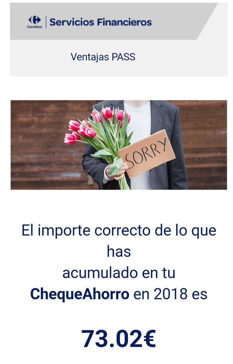 <a href="/CarrefourES/">Carrefour España</a> juega con la ilusión de sus clientes en plena #CuestaDeEnero
Dicen que tengo 7302 € y luego ¿Sorry?