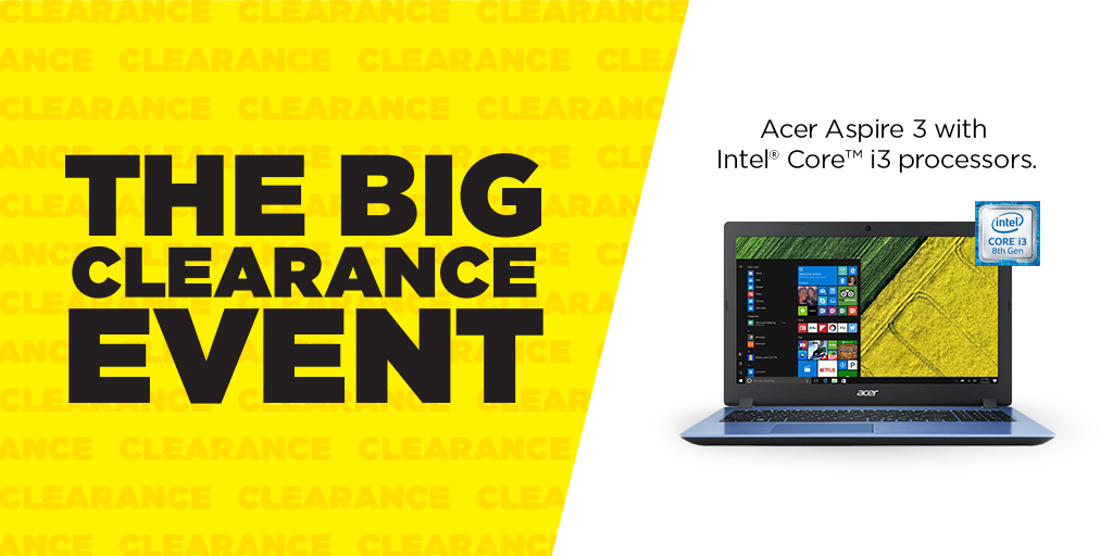 Currys PC World on Twitter "Save £150 on Acer Aspire 3 laptops with 8th Gen Intel™ Core™ i3