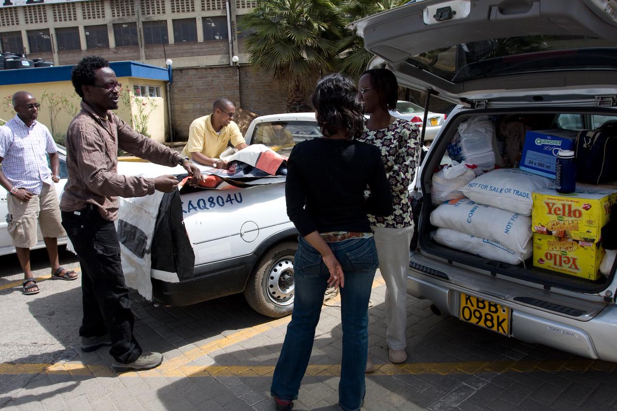 In January 2009, we visited a friend's shaggz in Mutulani where the effects of a drought had hit hard and Silvester turned into a relief vehicle.More photos:  https://flic.kr/s/aHsj9dTKZ8 